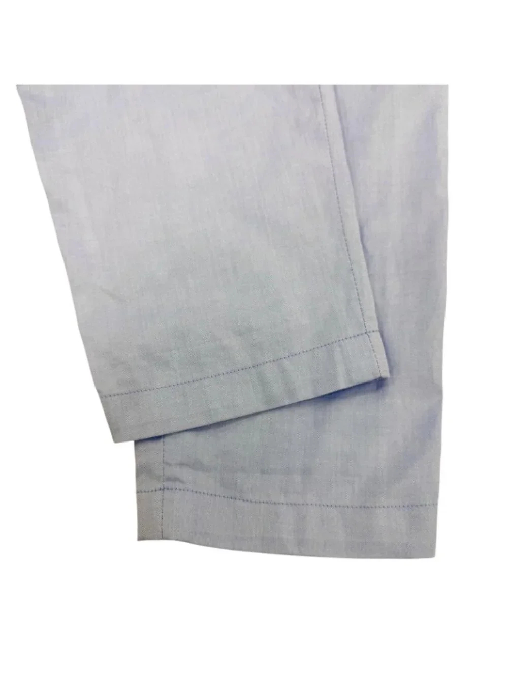 Louis Vuitton Cotton 100% LV Logo Embroidered Pants Light Blue 34